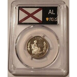 2003 S Clad Alabama State Quarter Proof PR70 DCAM PCGS Flag Label